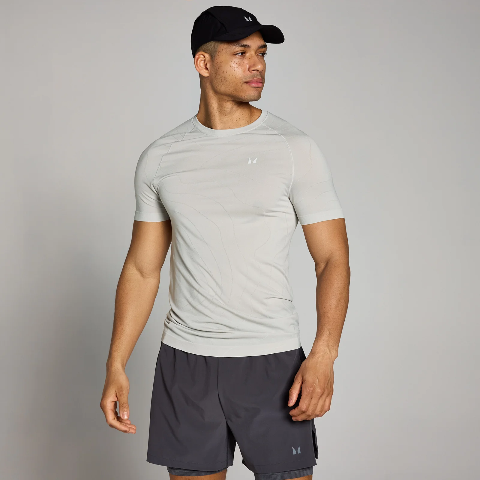 T-shirt aderente senza cuciture MP Velocity da uomo - Chrome - M Immagine 1