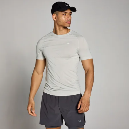 T-shirt aderente senza cuciture MP Velocity da uomo - Chrome
