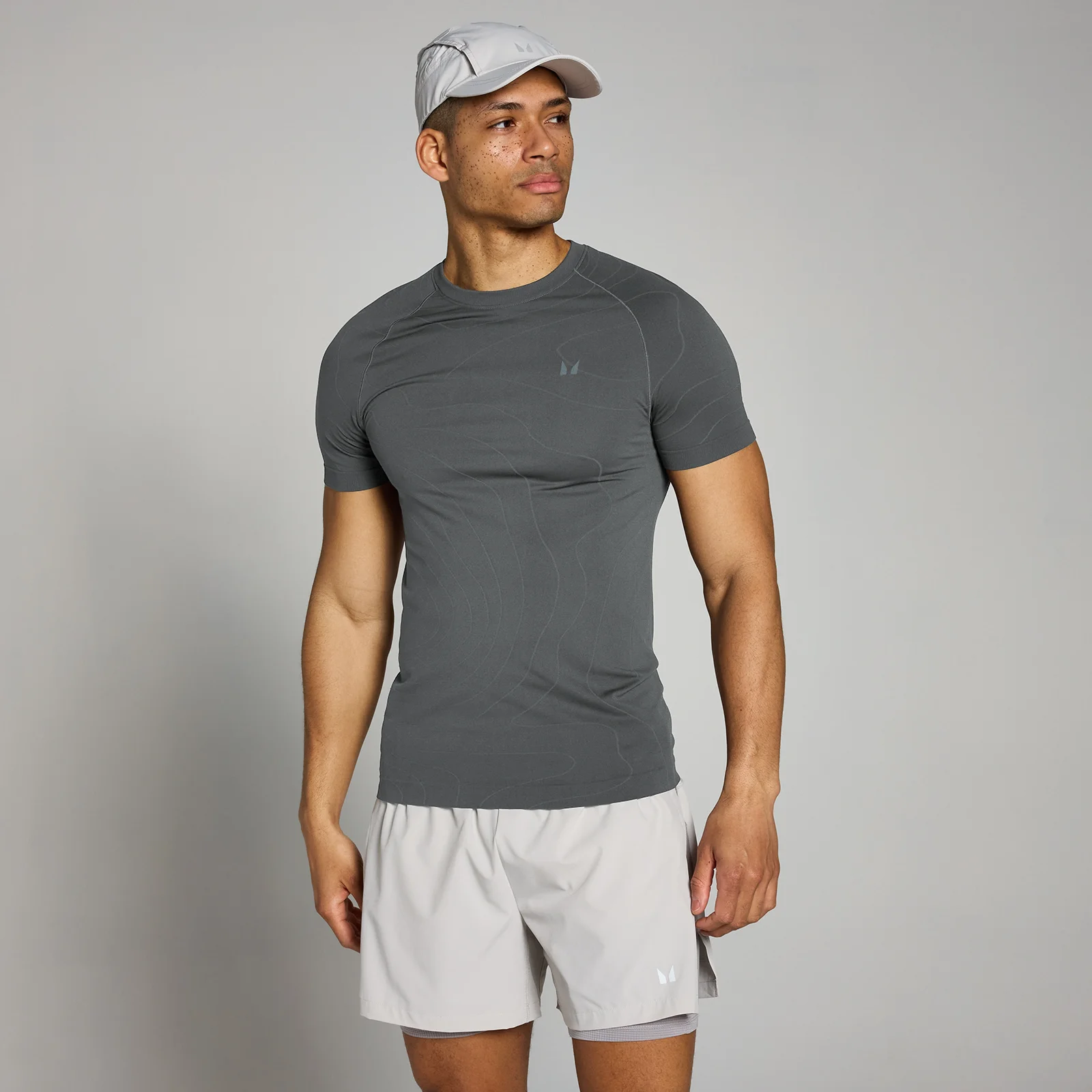 T-shirt aderente senza cuciture MP Velocity da uomo - Grigio scuro - XS Immagine 1