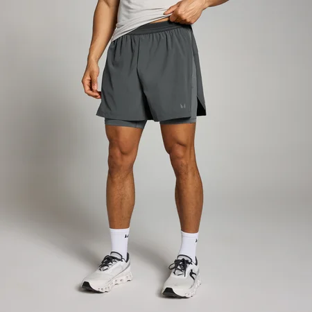 Pantaloncini 2 in 1 da 13 cm MP Velocity da uomo - Grigio scuro