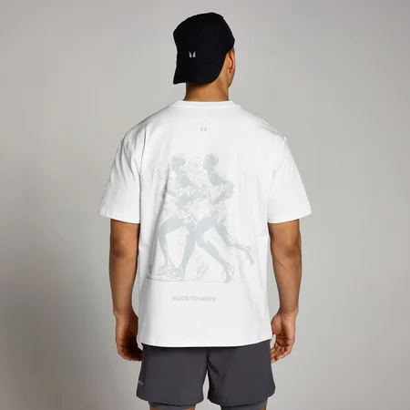 T-shirt da jogging con grafica MP Velocity Ultra - Bianca