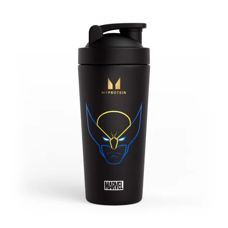 Shaker in metallo riciclato Wolverine Myprotein - Nero
