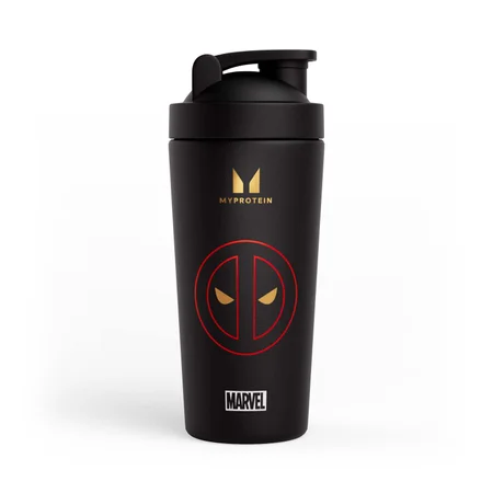 Shaker in metallo riciclato Deadpool Myprotein - Nero