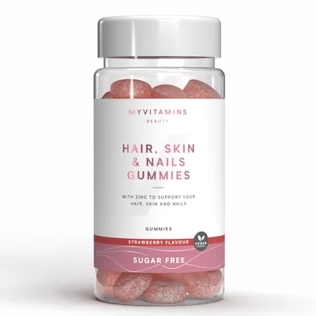 Caramelle Gommose senza Zucchero per Capelli, Pelle e Unghie - 60Gummies - Sugar Free Strawberry