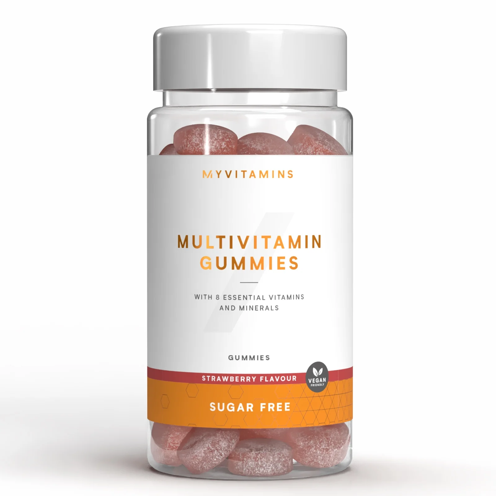 Caramelle Gommose Multivitaminiche - 60Gummies - Sugar Free Strawberry Immagine 1