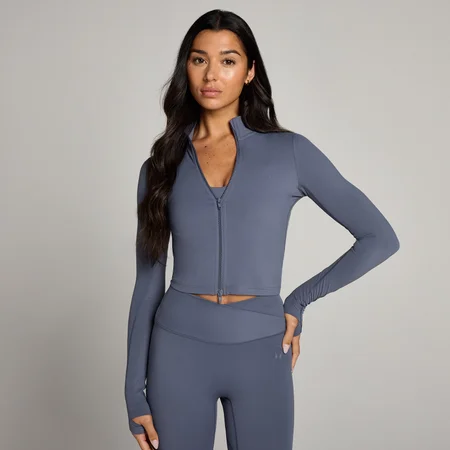 Giacca cropped MP Tempo da donna - Charcoal blue