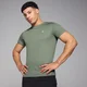 T-shirt sportiva con trama a griglia MP da uomo - Cachi chiaro