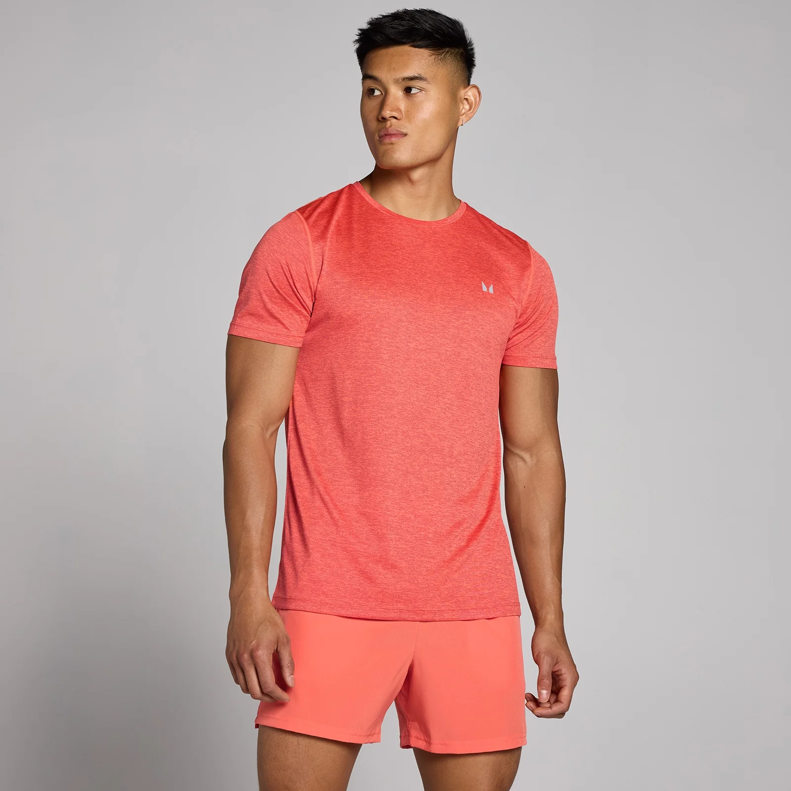 T-shirt MP Tempo mélange da uomo - Rosso corallo - S Immagine 1