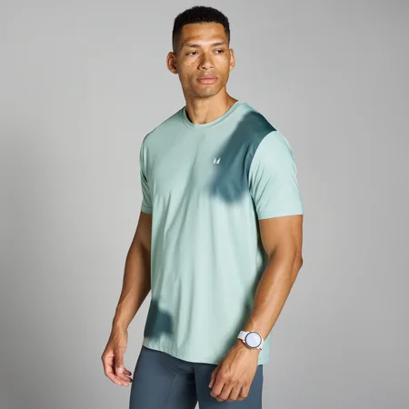 T-shirt in mesh con stampa MP Velocity da uomo - Grey Mist