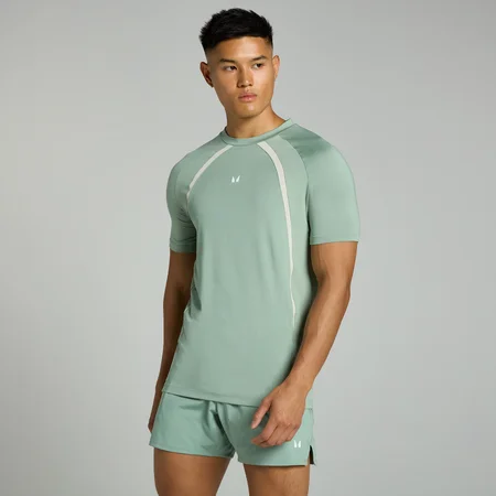 T-shirt con inserti MP Tempo da uomo - Verde chiaro