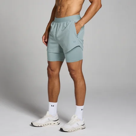 Pantaloncini 2 in 1 MP Tempo da uomo - Piombo