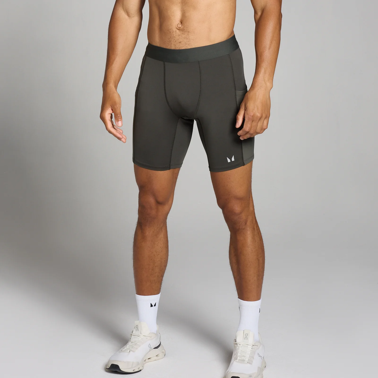 Pantaloncini sportivi aderenti MP Tempo da uomo - Grigio notte - XS Immagine 1