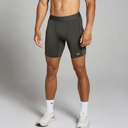 Pantaloncini sportivi aderenti MP Tempo da uomo - Grigio notte
