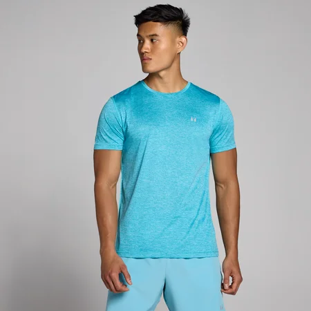 T-shirt MP Tempo mélange da uomo - Ciano
