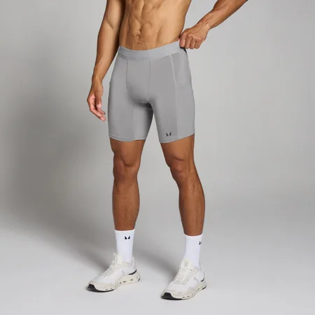 Pantaloncini sportivi aderenti MP Tempo da uomo - Grigio pietra