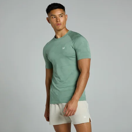 T-shirt senza cuciture MP Tempo da uomo - Verde chiaro