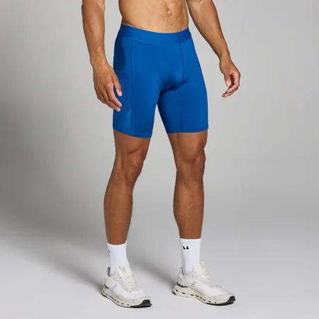 Pantaloncini sportivi aderenti MP Tempo da uomo - Azzurro intenso