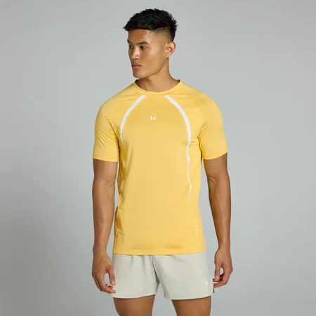T-shirt con inserti MP Tempo da uomo - Giallo sole