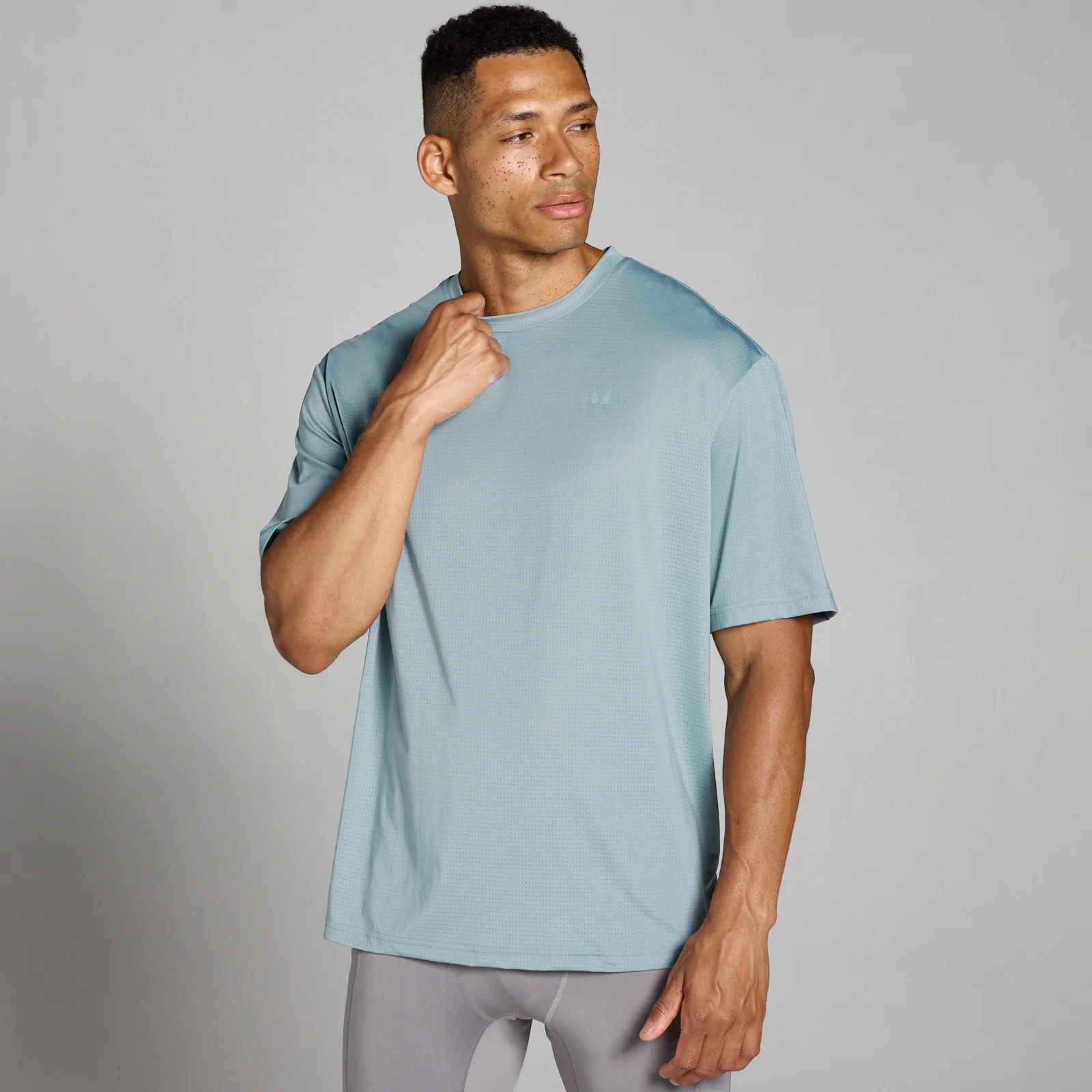 T-shirt sportiva oversize in mesh MP Tempo da uomo - Grigio piombo - XXL Immagine 1
