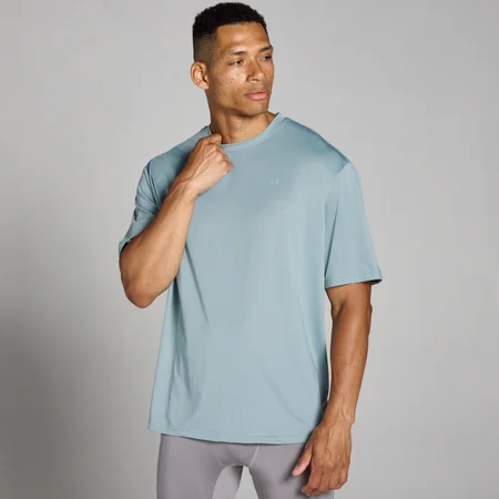 T-shirt sportiva oversize in mesh MP Tempo da uomo - Grigio piombo