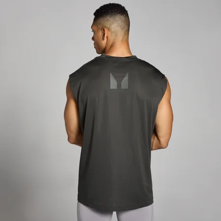 Canotta sportiva oversize in mesh MP Tempo da uomo - Night grey