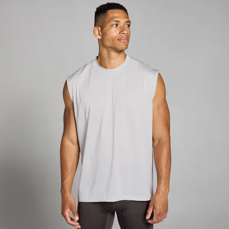 Canotta sportiva oversize in mesh MP Tempo da uomo - Grigio chiaro