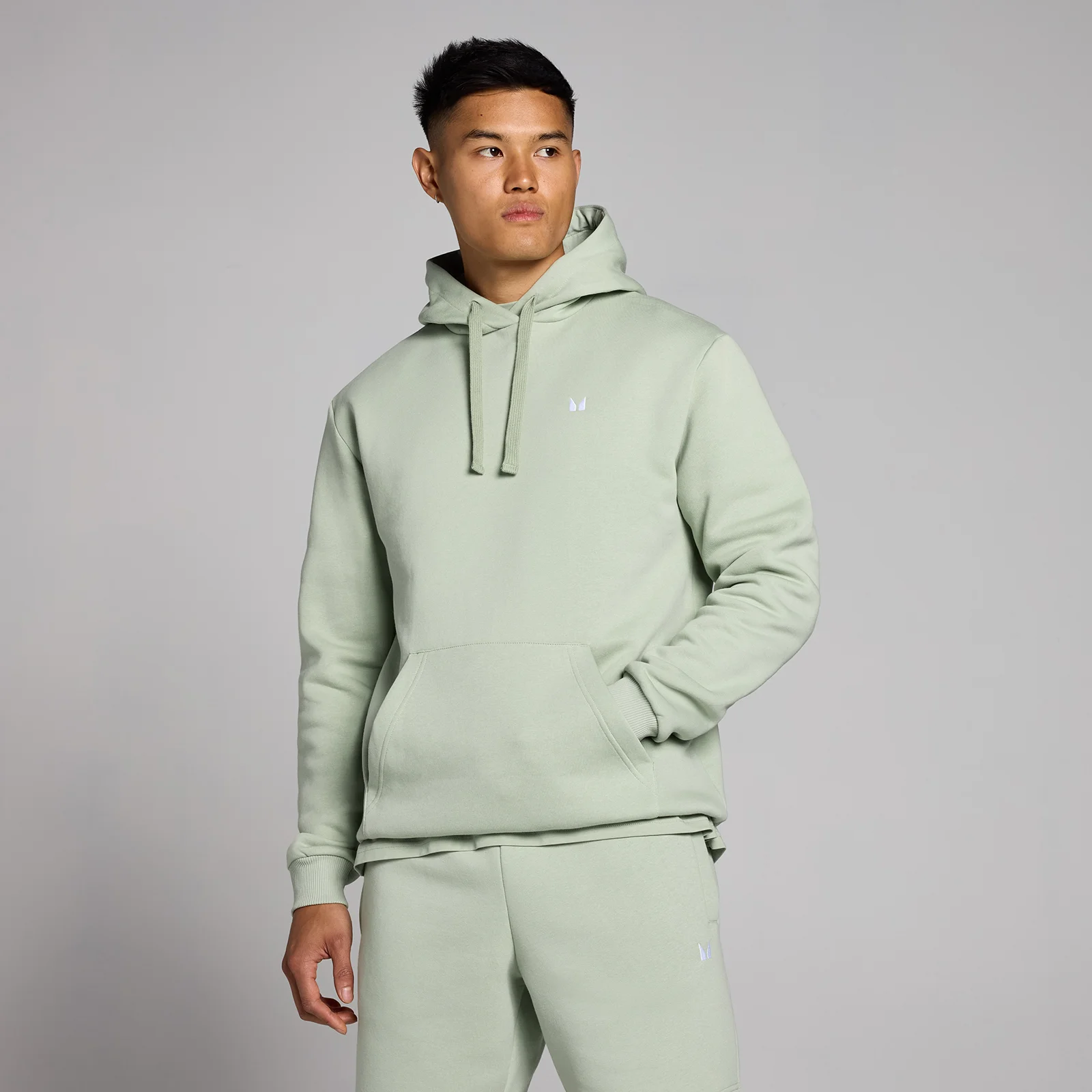 Felpa con cappuccio MP Rest Day da uomo - Verde pastello - XXL Immagine 1