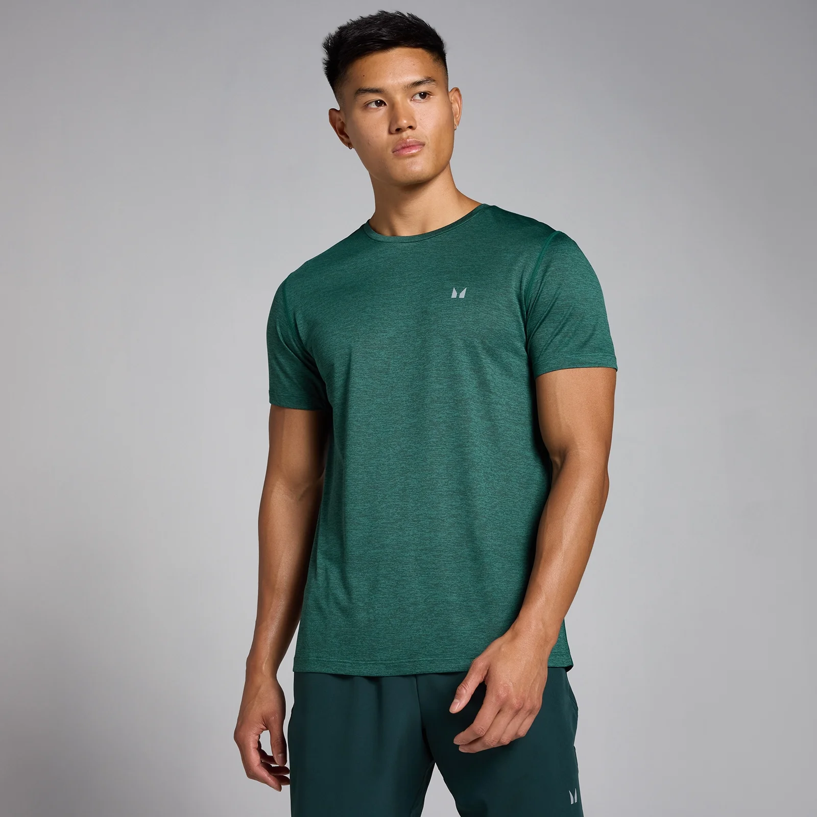 T-shirt mélange MP Tempo da uomo - Verde scuro - S Immagine 1