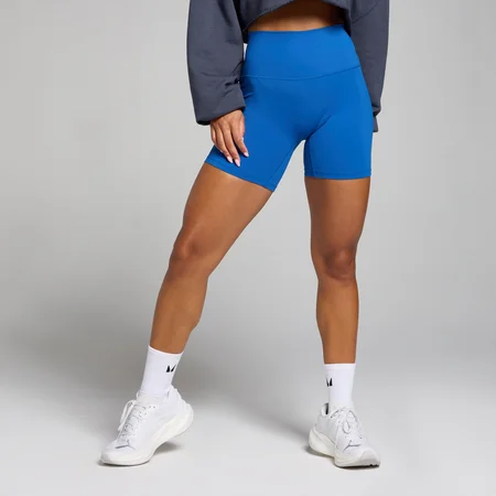 Pantaloncini a vita alta MP Tempo da donna - Azzurro intenso