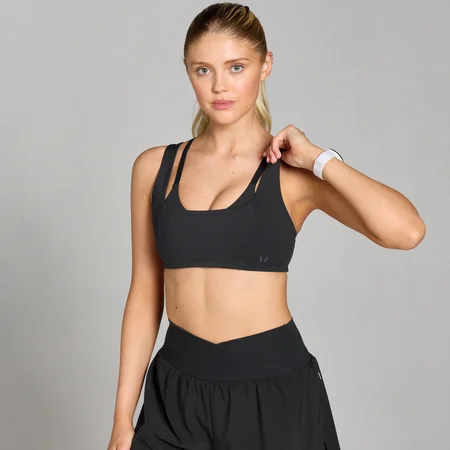 Reggiseno sportivo a doppio strato MP Tempo - Nero