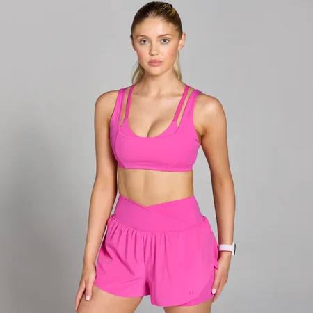 Reggiseno sportivo ca doppio strato MP Tempo - Rosa/viola