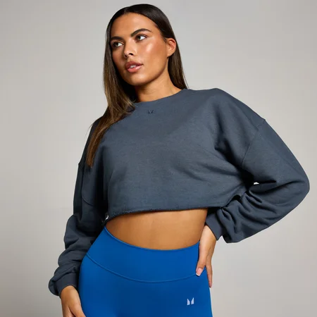 Maglia crop a maniche lunghe taglio rilassato Tempo MP da donna - Mezzanotte