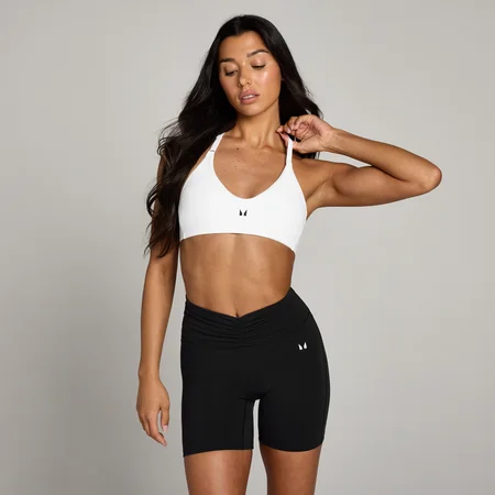 Reggiseno sportivo con scollo all'americana e schiena scoperta MP Tempo - Bianco