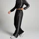 Pantaloni da jogging a taglio dritto tricot MP da donna - Nero / Bianco