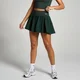 Gonna a pieghe con pantaloncini MP Tempo da donna - Smeraldo scuro