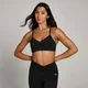 Reggiseno sportivo con rouches frontali MP Tempo - Nero