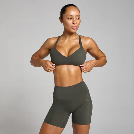 Reggiseno sportivo con dorso incrociato MP Tempo - Grigio notte