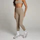Leggings con vita ripiegata MP Studio da donna - Tortora chiaro