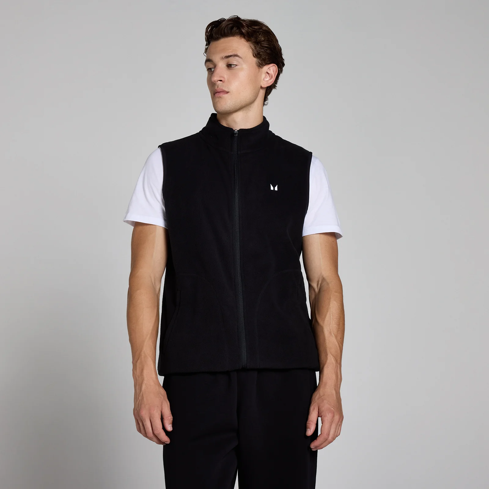 Gilet in pile MP da uomo - Nero - S Immagine 1