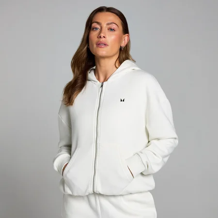 Felpa con cappuccio e cerniera MP Basics da donna - Cloud