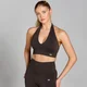 Reggiseno sportivo con scollo all'americana senza cuciture MP Tempo - Cioccolato
