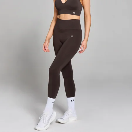Leggings senza cuciture con scrunch MP Tempo da donna - Cioccolato