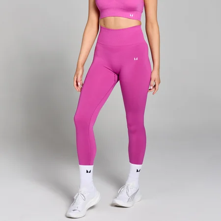 Leggings senza cuciture con scrunch MP Tempo da donna - Rosa/Viola