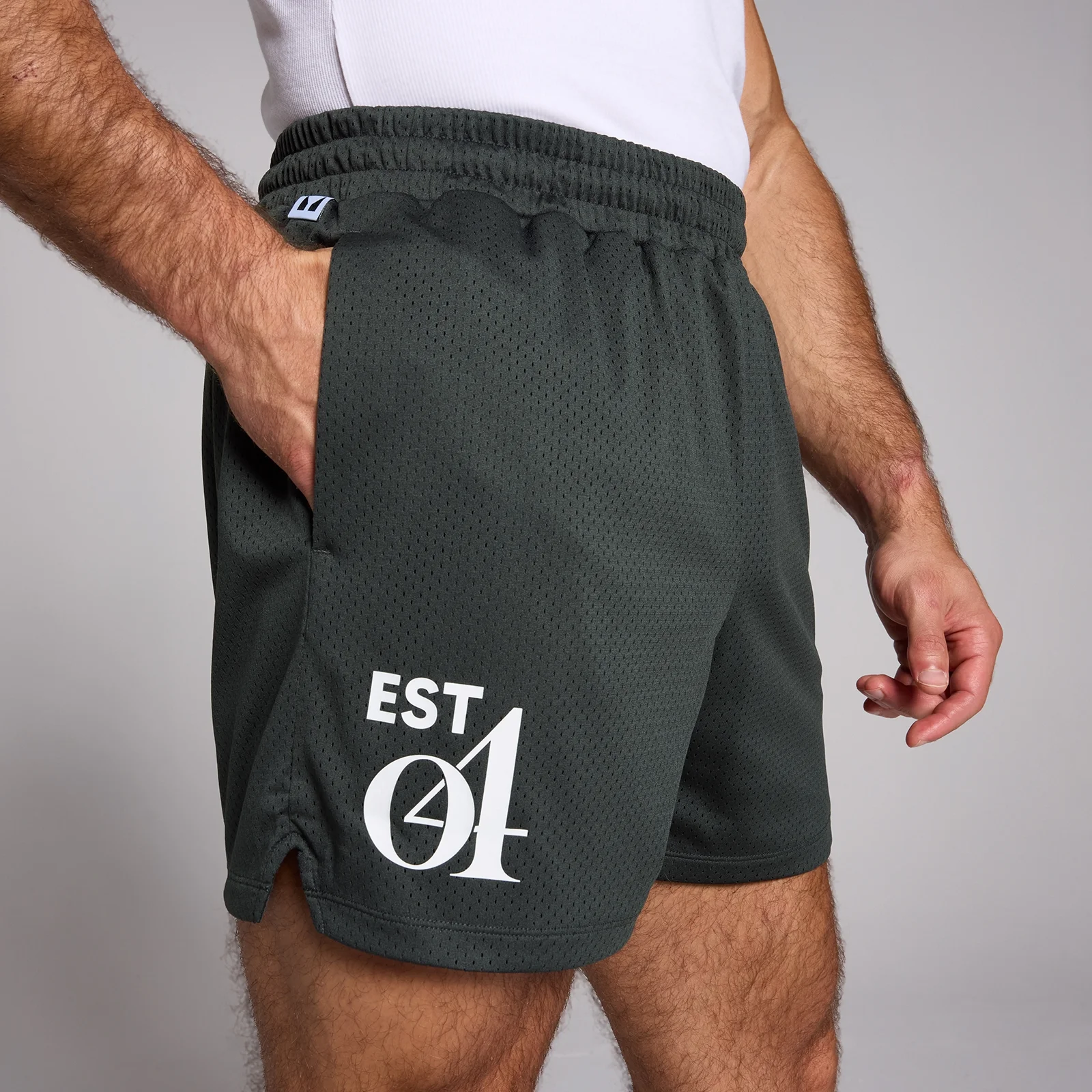 Pantaloncini in mesh MP da uomo - Nero slavato - XS Immagine 1