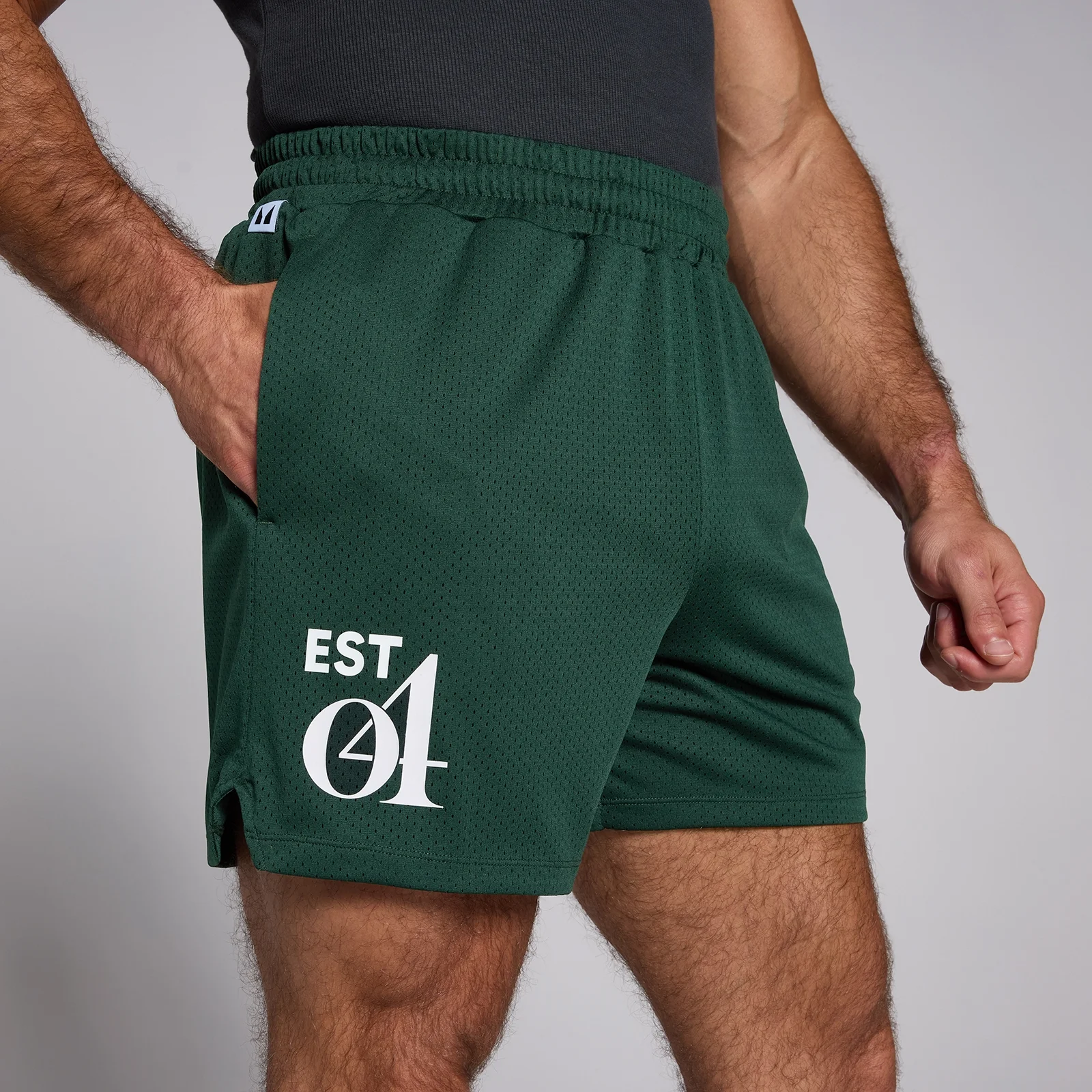 Pantaloncini in mesh MP da uomo - Smeraldo scuro - M Immagine 1