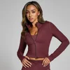 Giacca cropped MP Tempo da donna - Deep Berry
