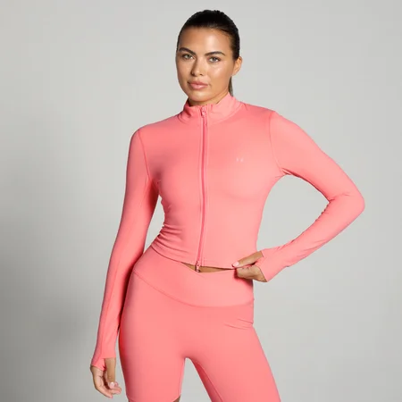 Giacca cropped MP Tempo da donna - Rosso corallo
