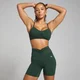 Reggiseno sportivo con rouches frontali MP Tempo - Smeraldo scuro