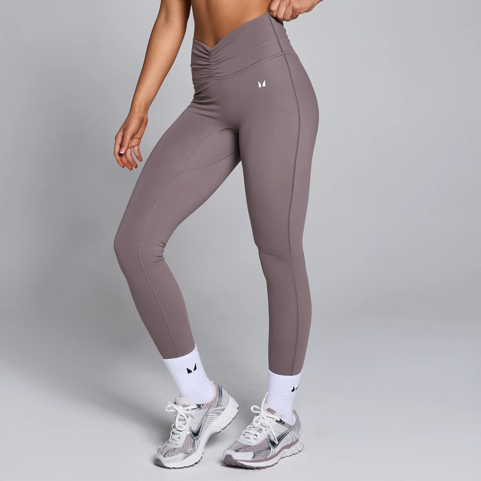 Leggings con arricciatura frontale MP Tempo da donna - Caffè - L Immagine 1