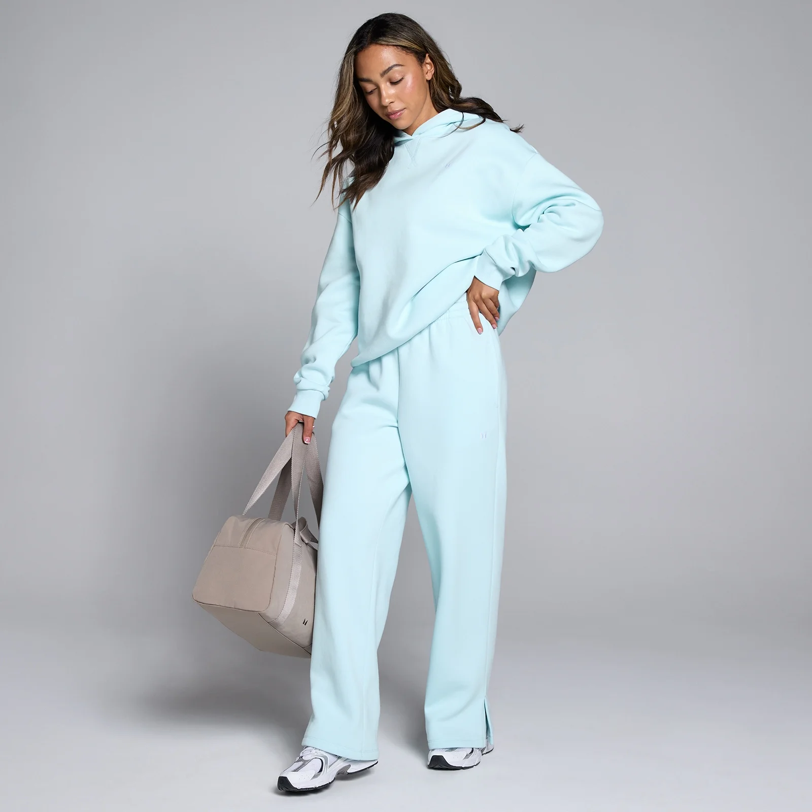 Pantaloni della tuta da donna a gamba larga in cotone lavato | Pantaloni jogger larghi e pesanti da 370 g Pantaloni della tuta da donna a gamba larga in cotone lavato | Pantaloni jogger larghi e pesanti da 370 g